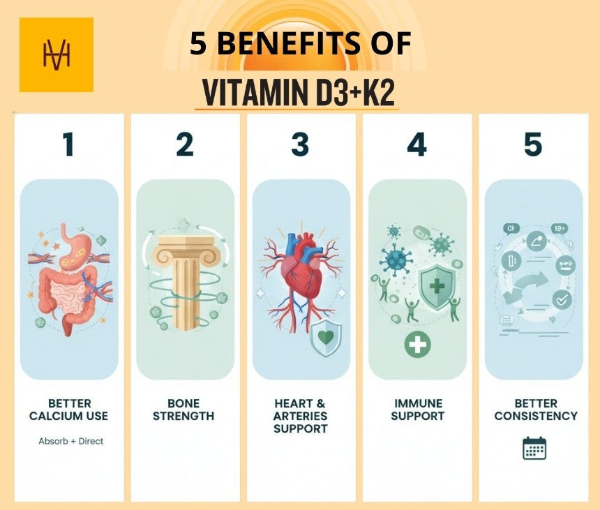 Vitamin Hive Vitamin D3 + K2 clean gummy bottle front view